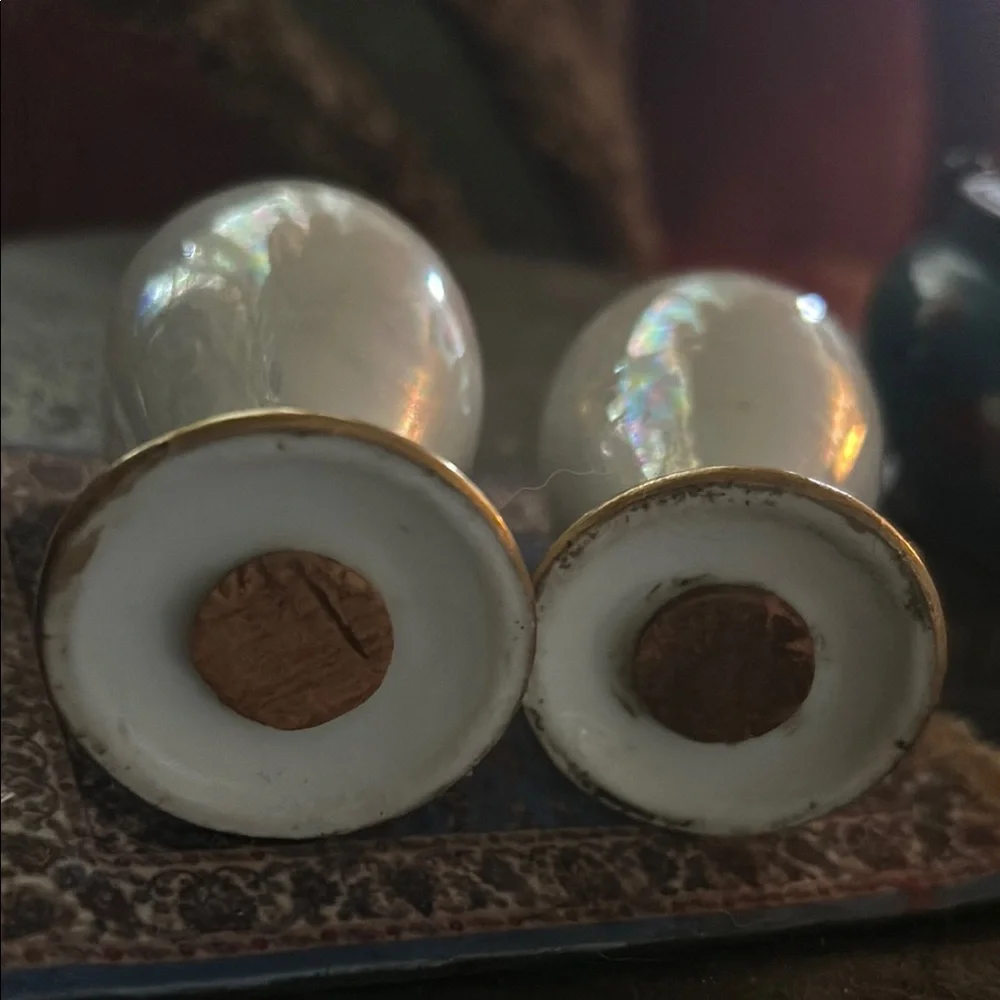 Vintage Lusterware Pearlescent Salt and Pepper Shakers